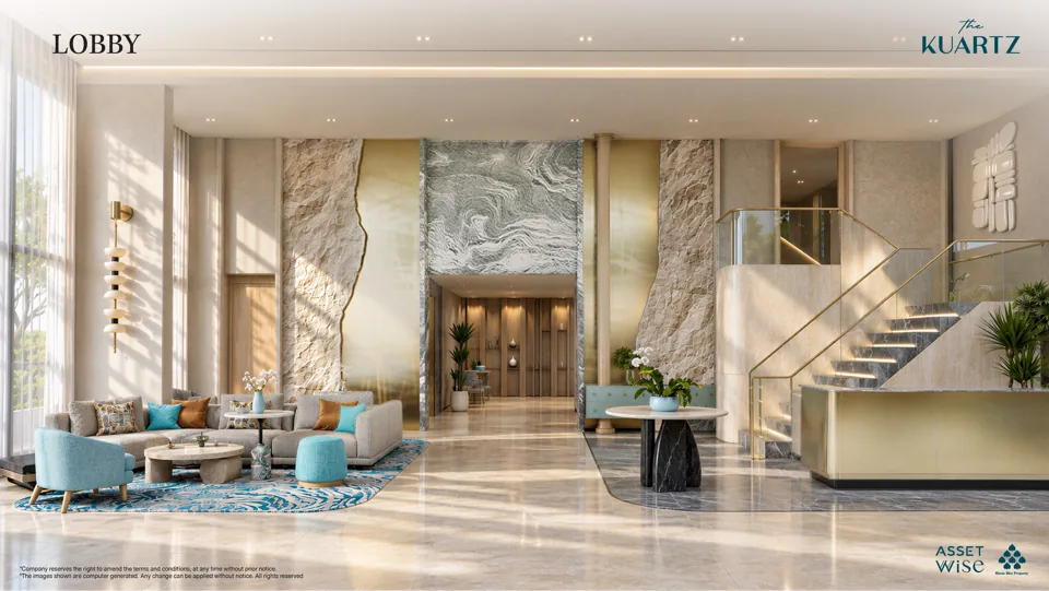 The Title KUARTZ artist’s impression: Lobby lounge